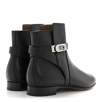Hermes Calfskin Neo Low Boots 37.5 Black 5 of 10