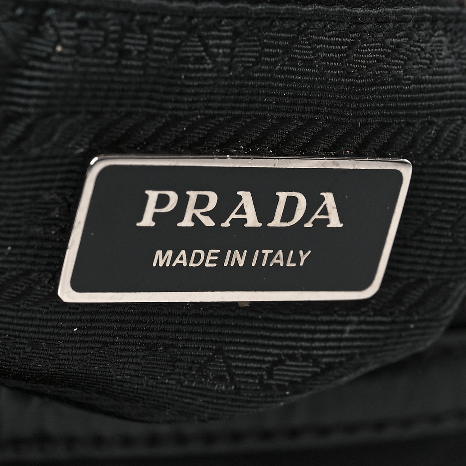 Prada Tessuto Nylon Calfskin Logo Shoulder Bag Black 10 of 18