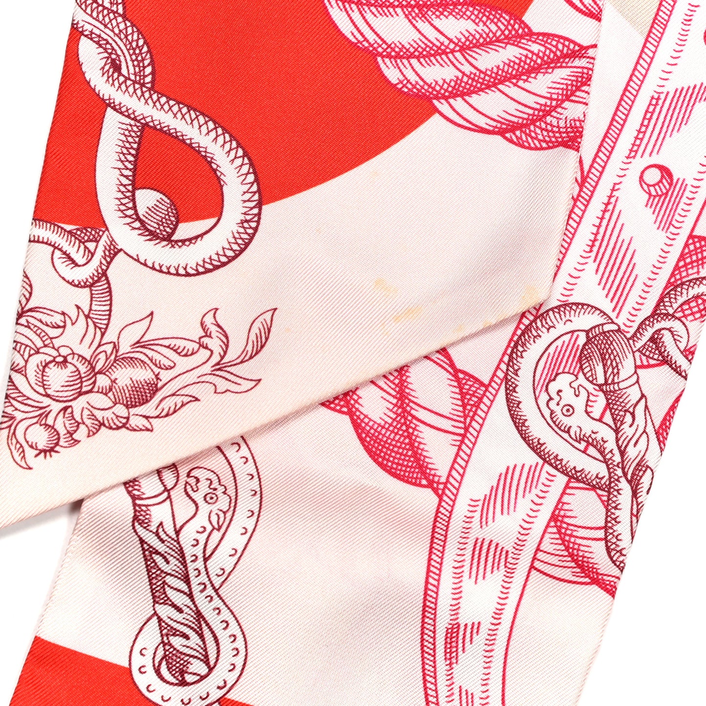 Silk Della Cavalleria Maxi Twilly Rose Pale Rouge