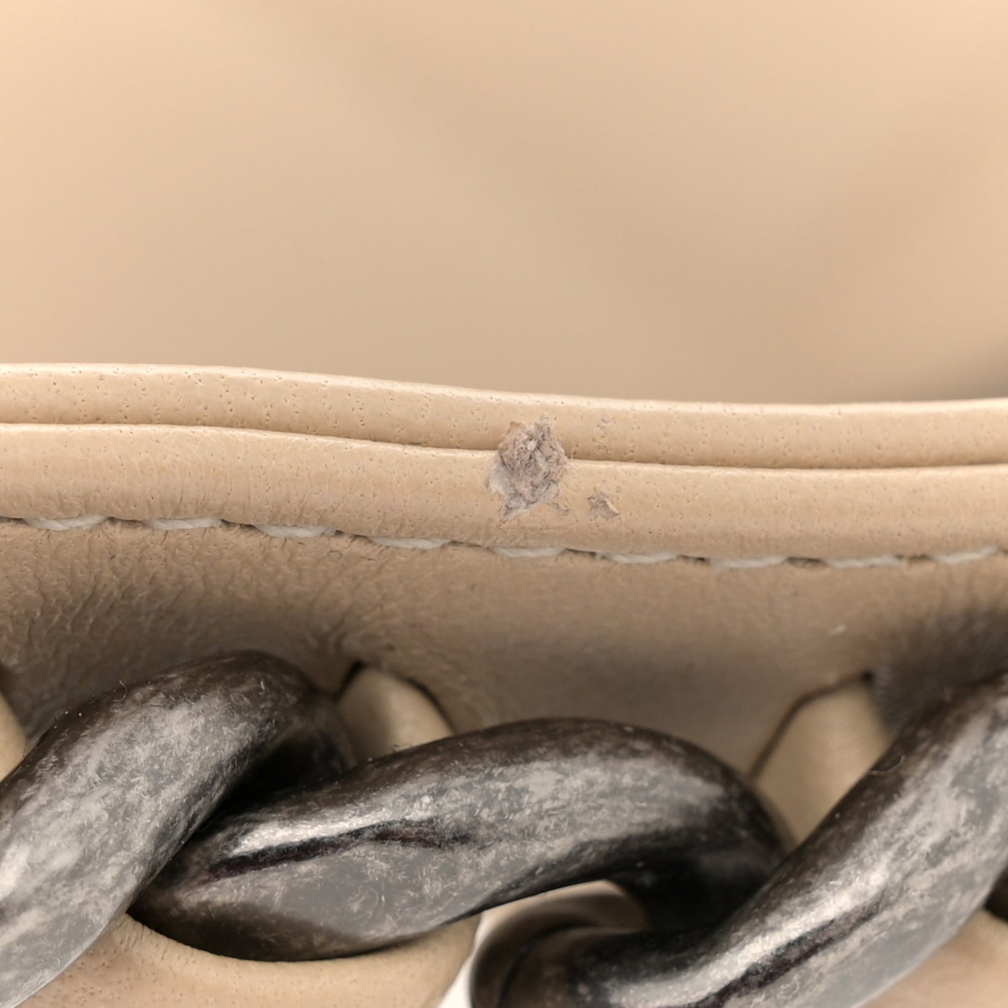 Lambskin Quilted Large Chanel 19 Flap Beige