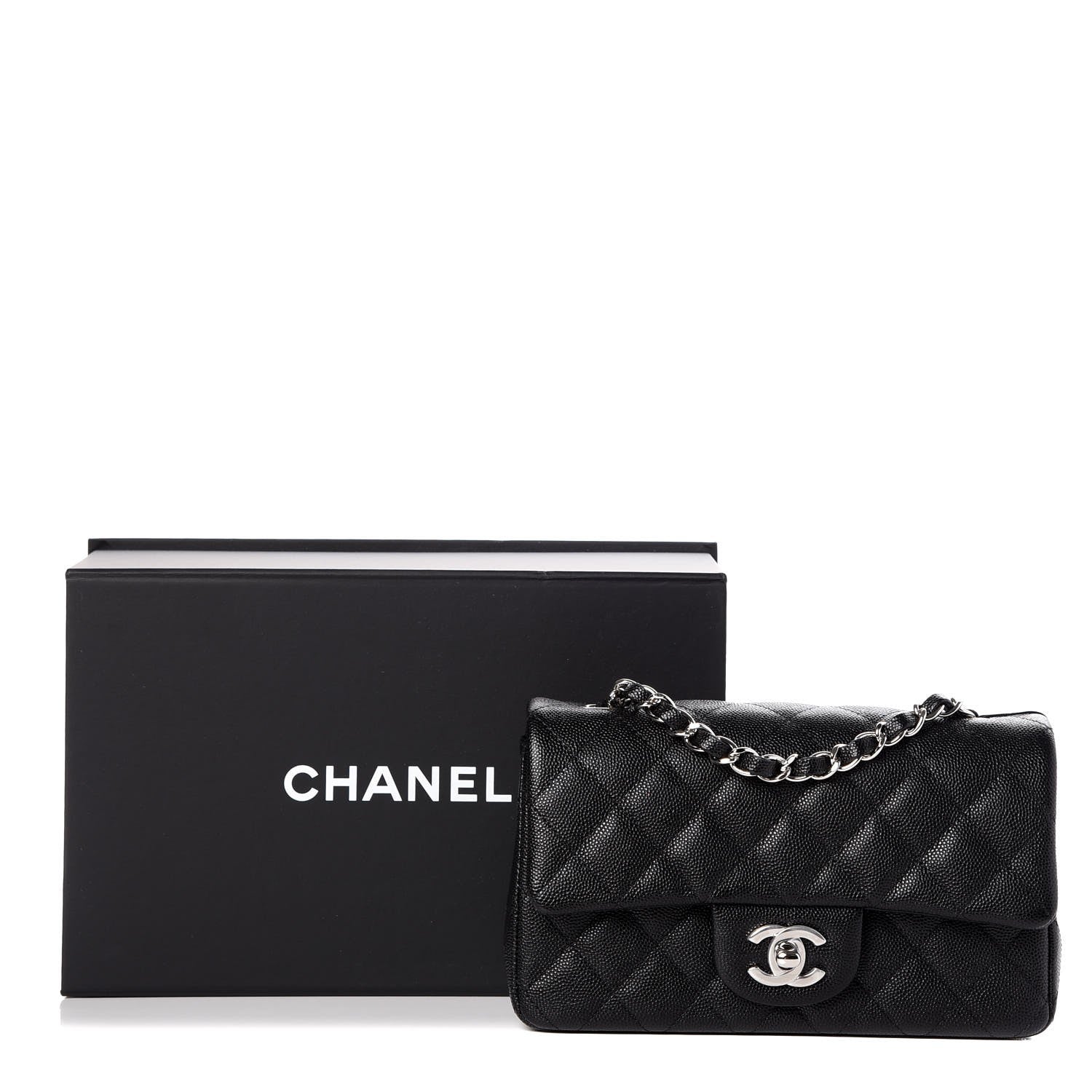 Chanel Caviar Quilted Mini Rectangular Flap Black 8 of 8