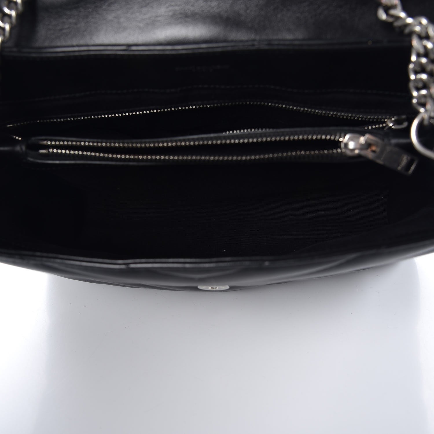Saint Laurent Calfskin Y Quilted Monogram Medium Loulou Chain Satchel Black 5 of 14