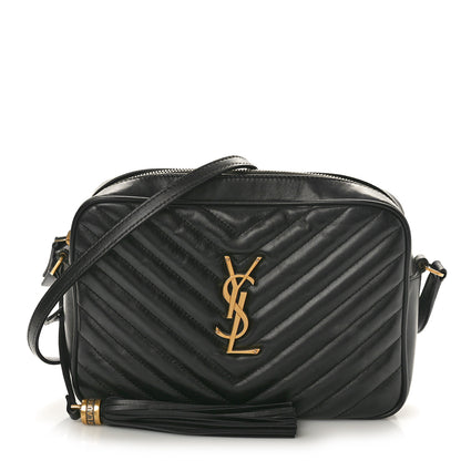 Saint Laurent Calfskin Matelasse Monogram Lou Camera Bag Black 1 of 13