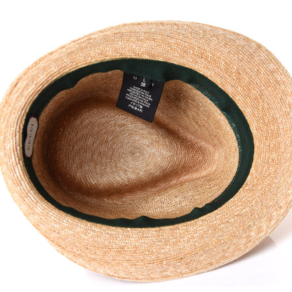 Gucci Abaca Straw Web Fedora Hat L 6 of 8