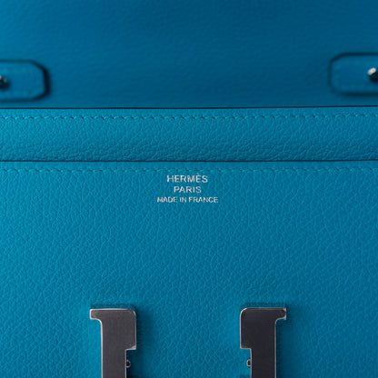 Hermes Evercolor Constance Wallet To Go Blue Zanzibar 8 of 9