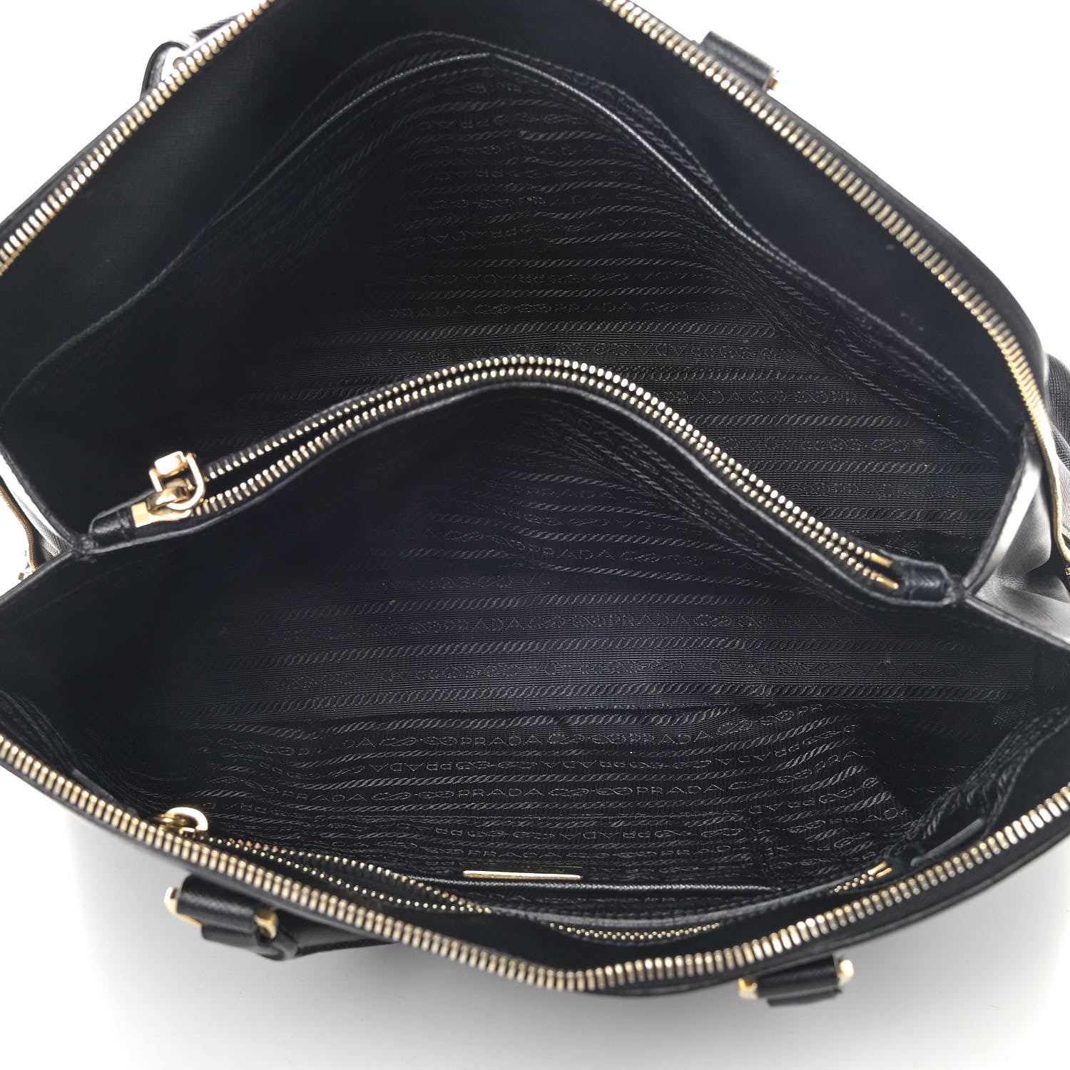 Prada Saffiano Lux Large Promenade Tote Black 4 of 14