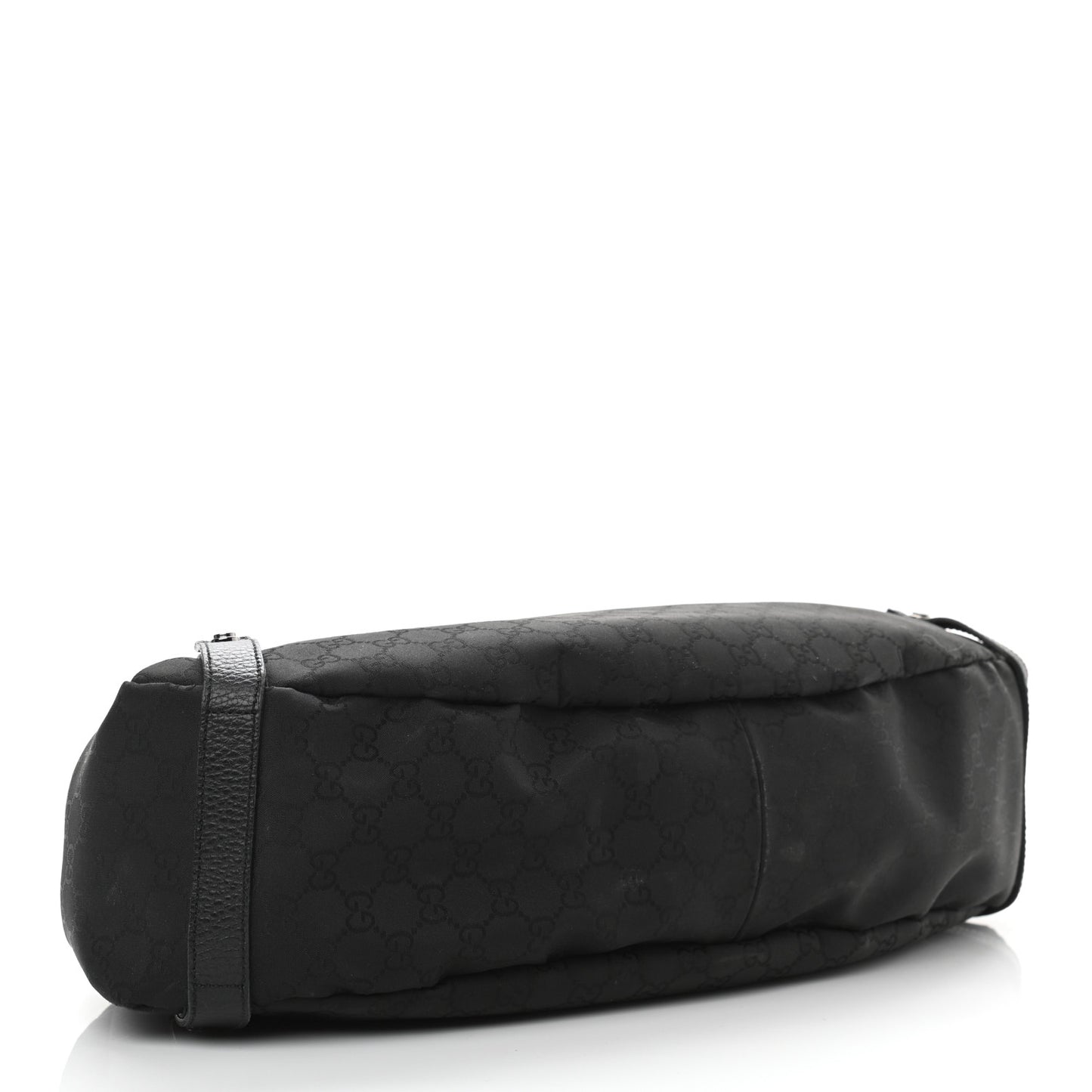 Nylon Monogram Medium Abbey Shoulder Bag Black