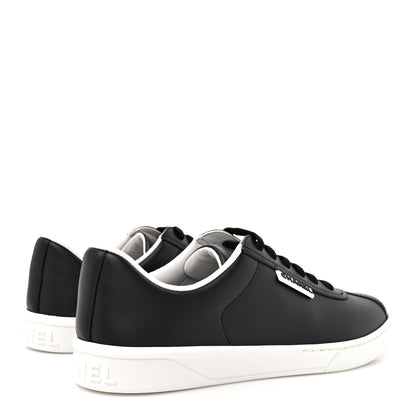 Chanel Calfskin CC Uniform Womens Sneakers 38 Black 6 of 10