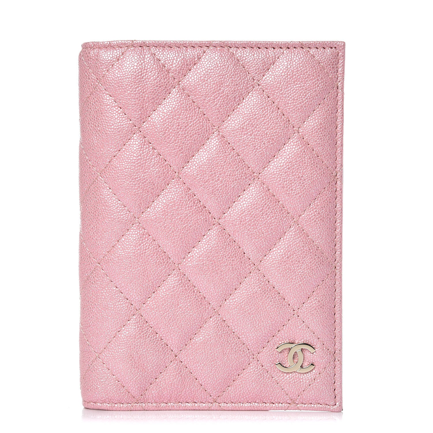 Chanel Iridescent Caviar Quilted Passport Holder Pink 1 of 8