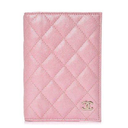 Chanel Iridescent Caviar Quilted Passport Holder Pink 1 of 8