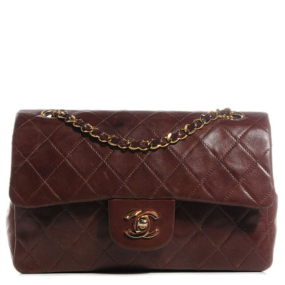 Chanel Lambskin Quilted Small Double Flap Brown 1 of 8