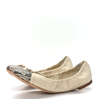 Louis Vuitton Snakeskin Nappa Elba Ballet Flats 39 3 of 8