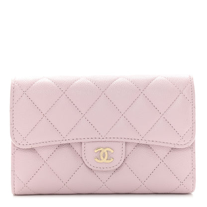 Chanel Caviar Quilted Medium Flap Wallet Pink 1 of 11