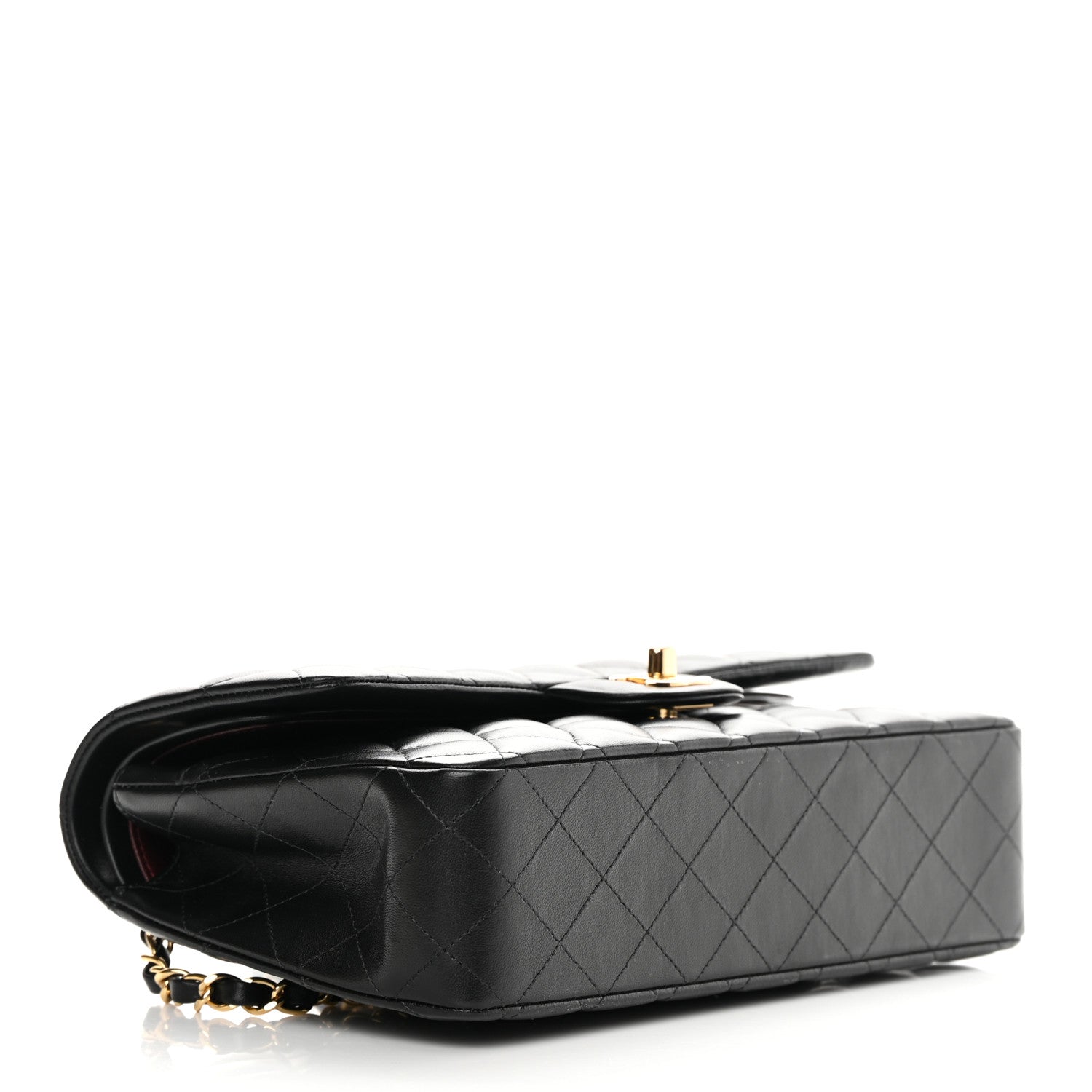 Chanel Lambskin Quilted Medium Double Flap Black 4 of 14