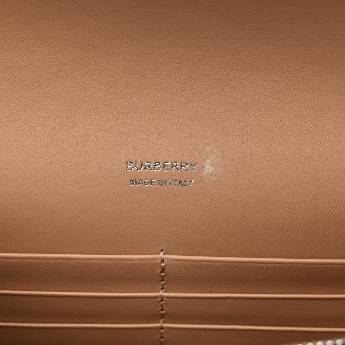 Metallic Calfskin Monogram TB Flat Crossbody Bag Gold