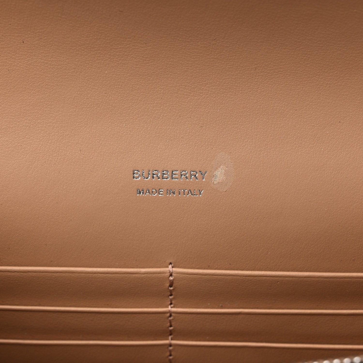 Burberry Metallic Calfskin Monogram TB Flat Crossbody Bag Gold 6 of 10