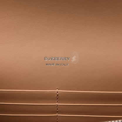 Burberry Metallic Calfskin Monogram TB Flat Crossbody Bag Gold 6 of 10