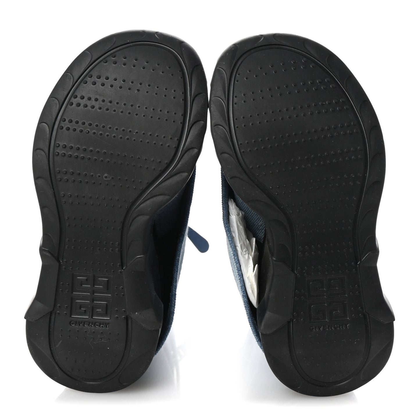 Washed Denim Shark Lock Biker Ankle Boots 35 Blue