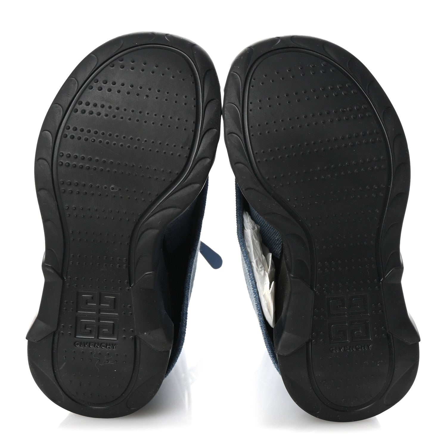 Givenchy Washed Denim Shark Lock Biker Ankle Boots 35 Blue 6 of 8