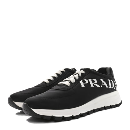 Prada Nylon Gabardine Logo Sneakers 41 Black 4 of 9