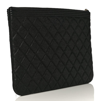 Chanel Caviar Quilted Medium Boy Cosmetic Case Black 3 of 11