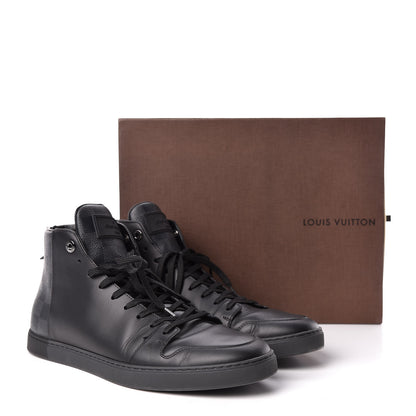 Louis Vuitton Calfskin Damier Graphite High Top Sneakers 9.5 10 of 10