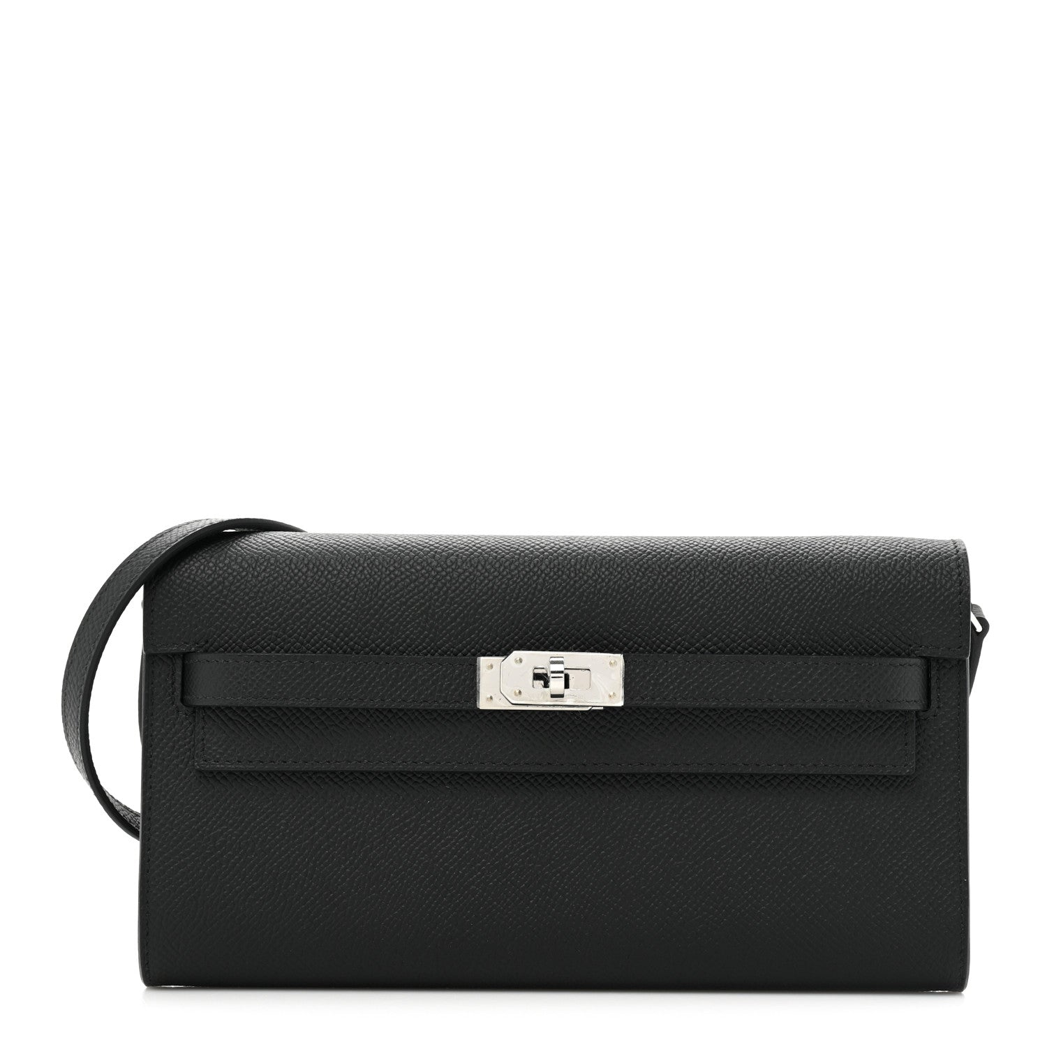 Hermes Epsom Kelly Wallet To Go Black 1 of 11