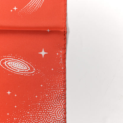 Hermes Silk Double Face Clair De Lune Scarf 90 Orange Gris White 7 of 9