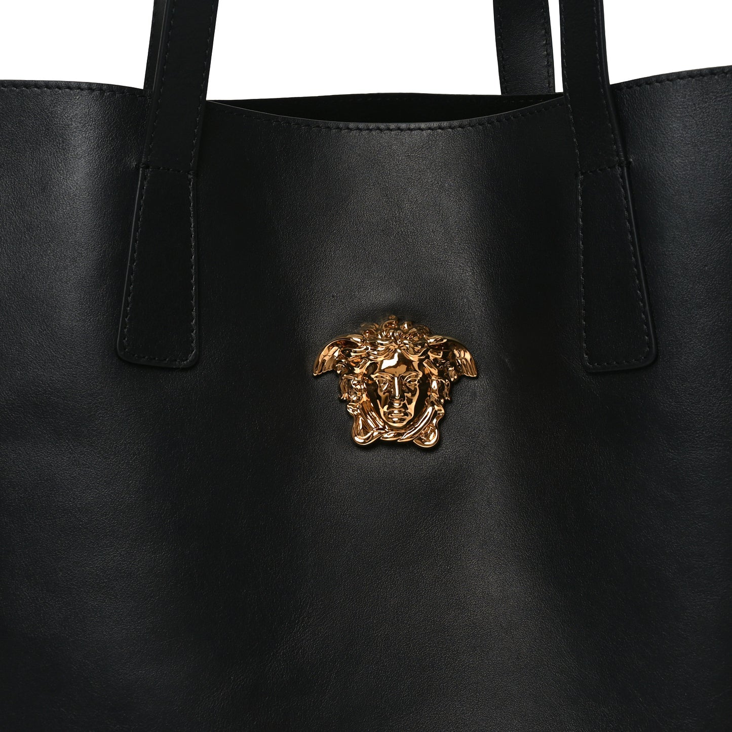 Smooth Calfskin La Medusa Tote Bag Black