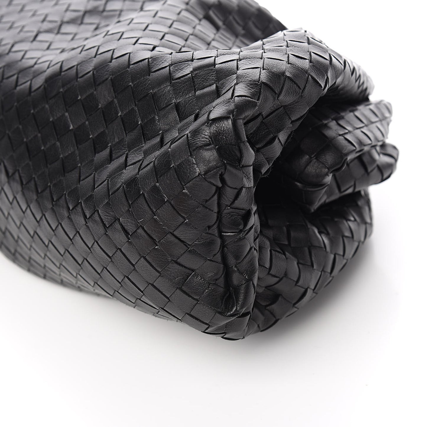 Nappa Maxi Intreccio The Pouch Oversized Clutch Black