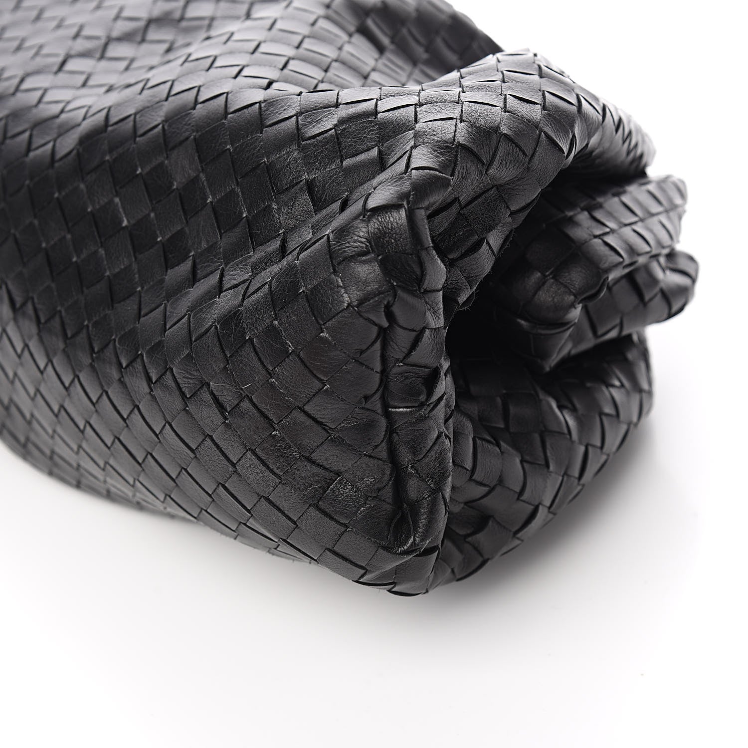 Bottega Veneta Nappa Maxi Intreccio The Pouch Oversized Clutch Black 9 of 9