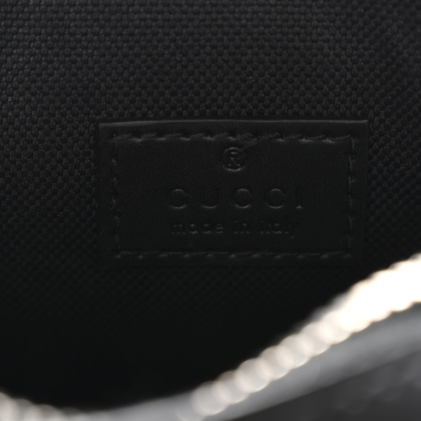 GG Supreme Monogram Appia Calfskin Web Small Camera Messenger Bag Black Grey