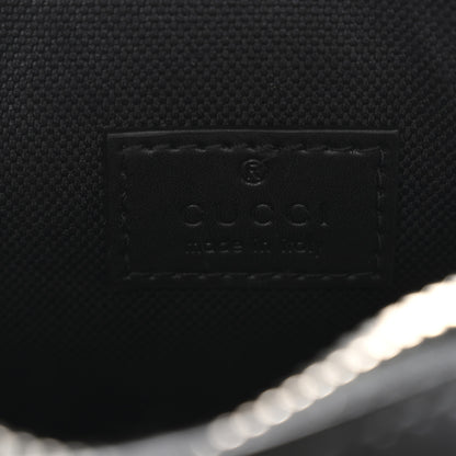 Gucci GG Supreme Monogram Appia Calfskin Web Small Camera Messenger Bag Black Grey 6 of 11