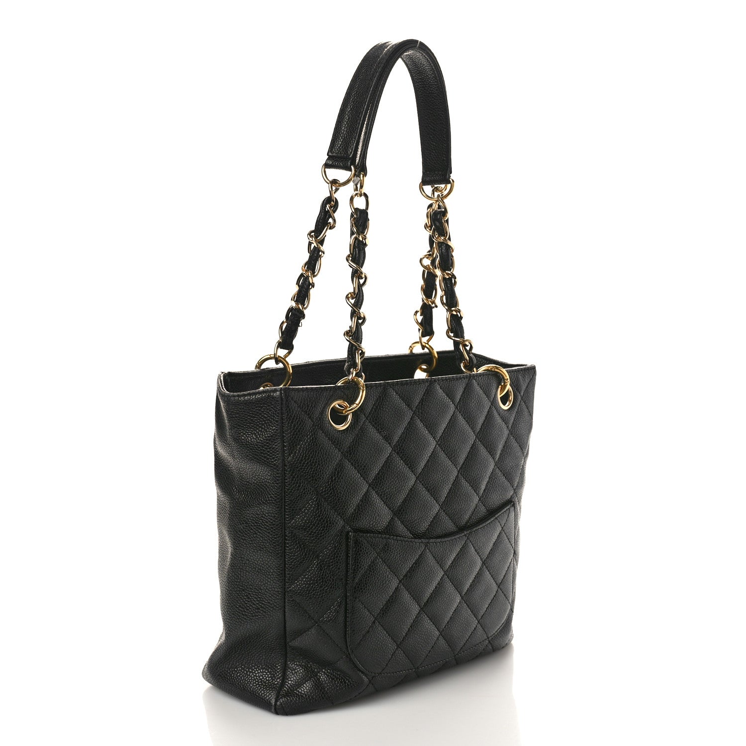 Chanel Caviar Quilted Petit Shopping Tote PST Black 3 of 15