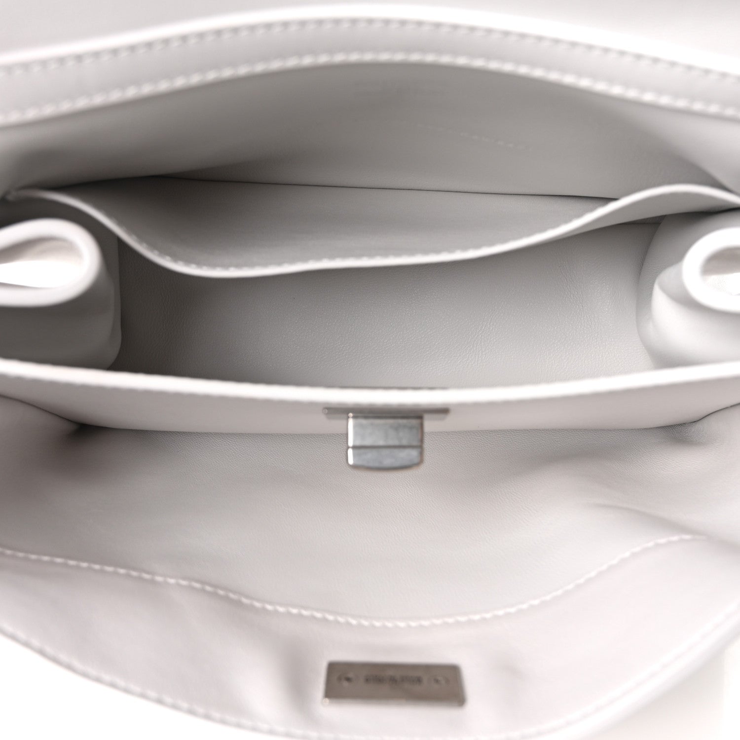 Balenciaga Natural Smooth Calfskin Mini Rodeo Top Handle Handbag Optic White 5 of 10