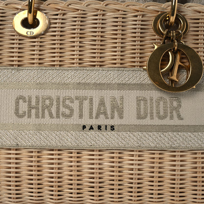 Christian Dior Wicker Oblique Medium Lady Dior Bag Beige 9 of 15
