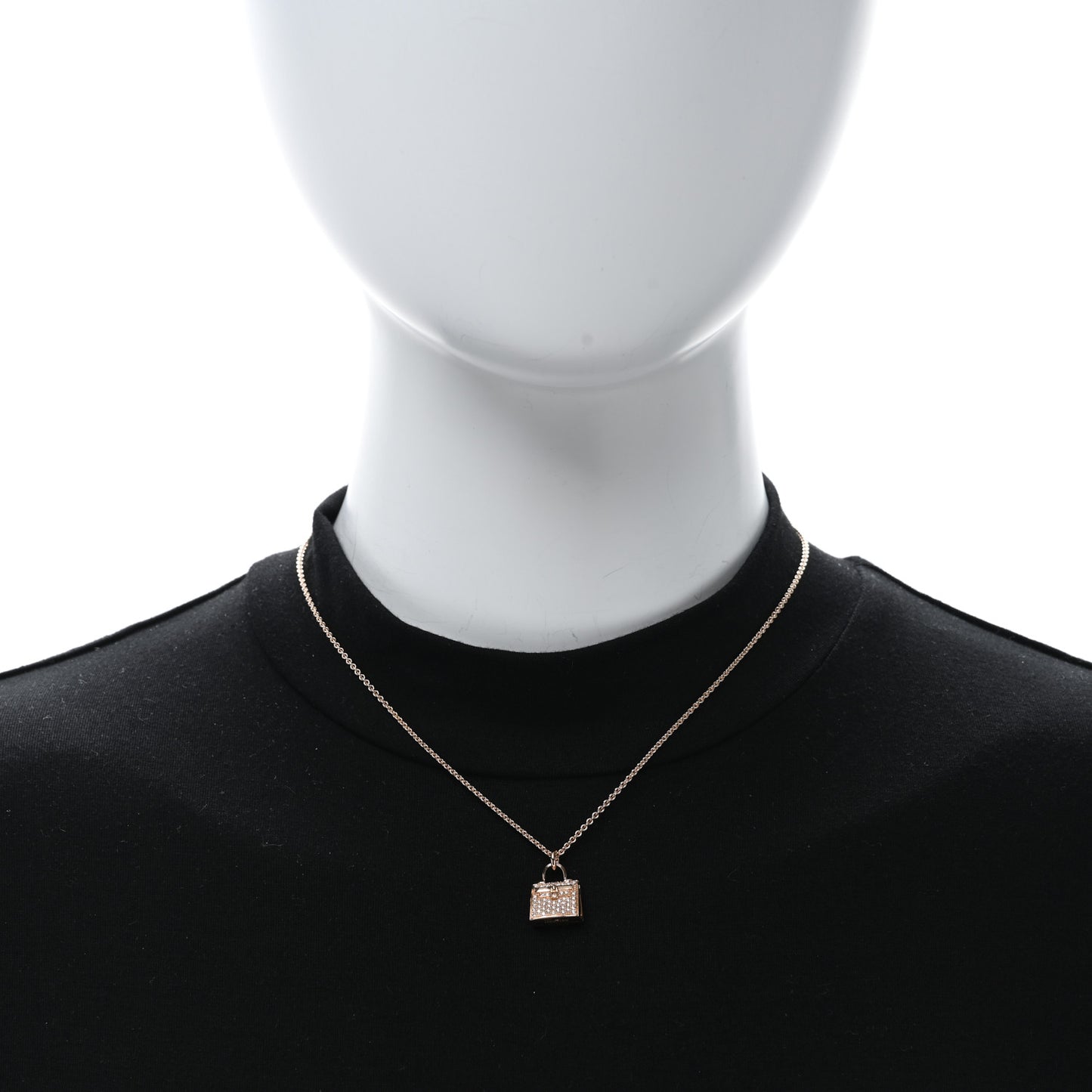 18K Rose Gold Diamond Kelly Amulettes Pendant Necklace