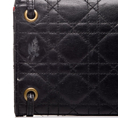 Christian Dior Lambskin Cannage D Clutch Wristlet Black 8 of 11