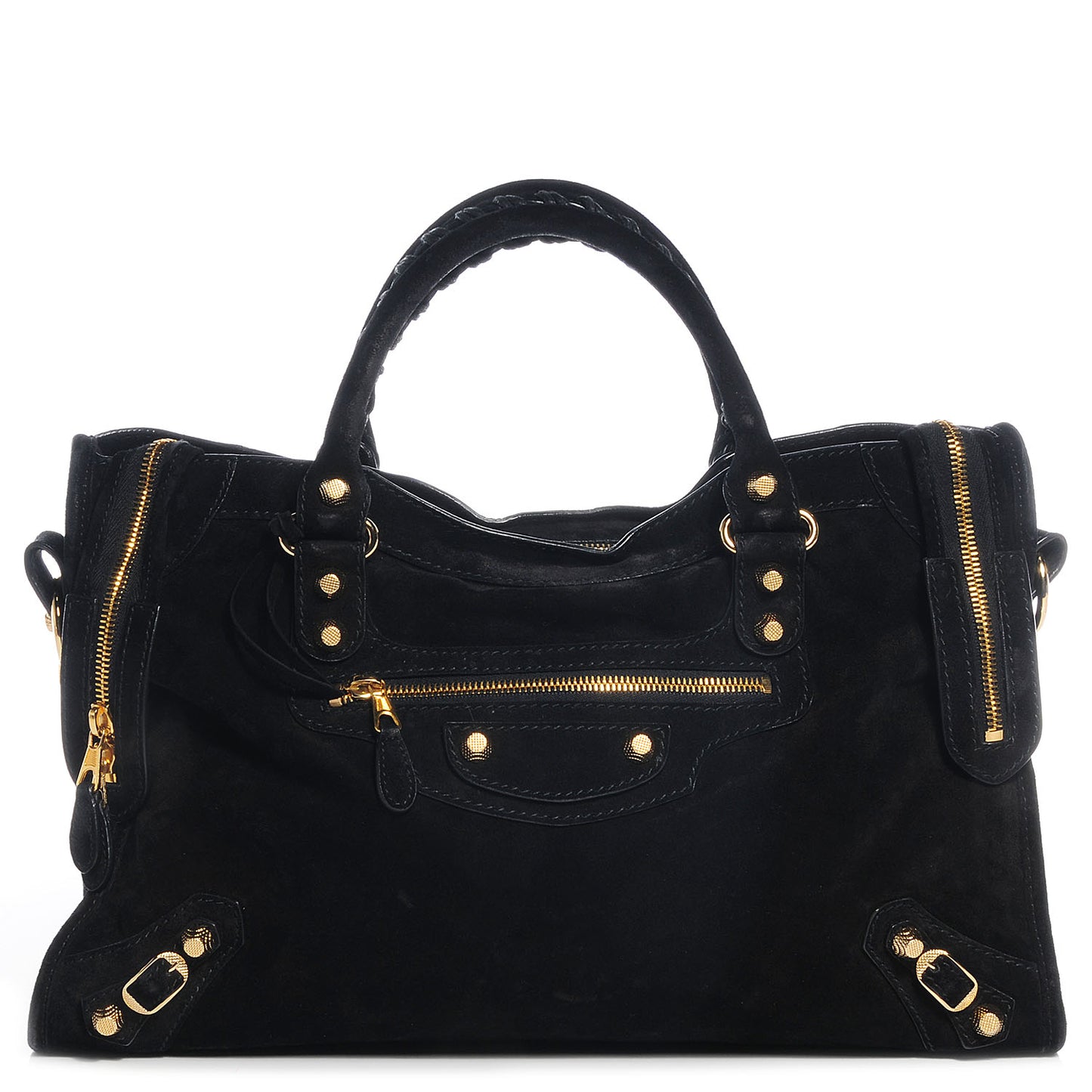 Baby Daim Suede Giant 12 Gold Hardware City Black
