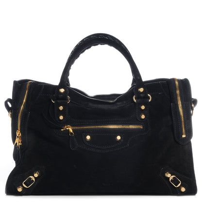 Balenciaga Baby Daim Suede Giant 12 Gold Hardware City Black 1 of 11