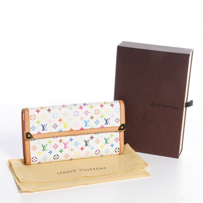 Louis Vuitton Monogram Multicolor Porte Tresor International Wallet White 5 of 8