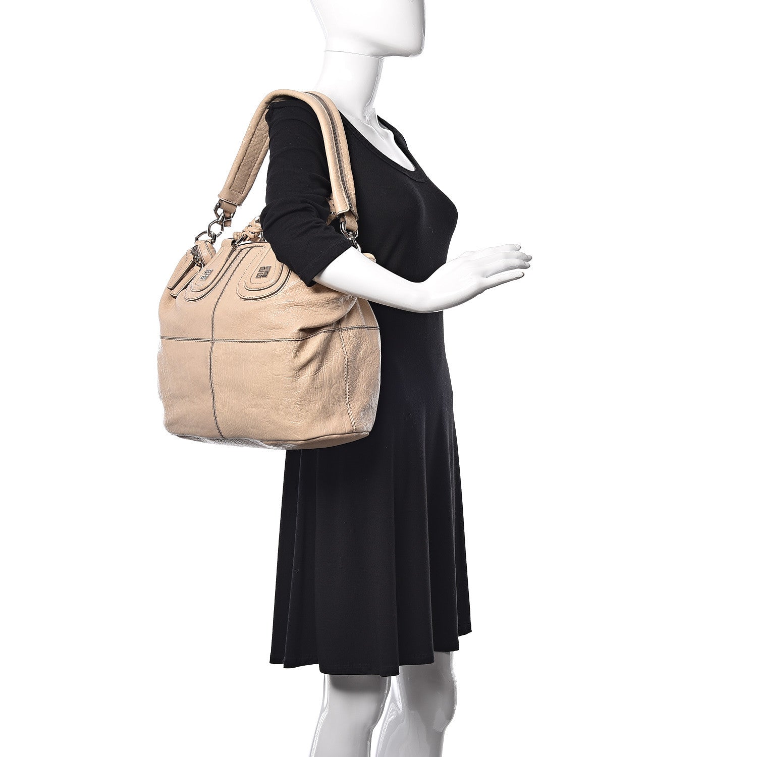 Givenchy Wrinkled Lambskin Medium Chain Wrap Nightingale Beige 2 of 16