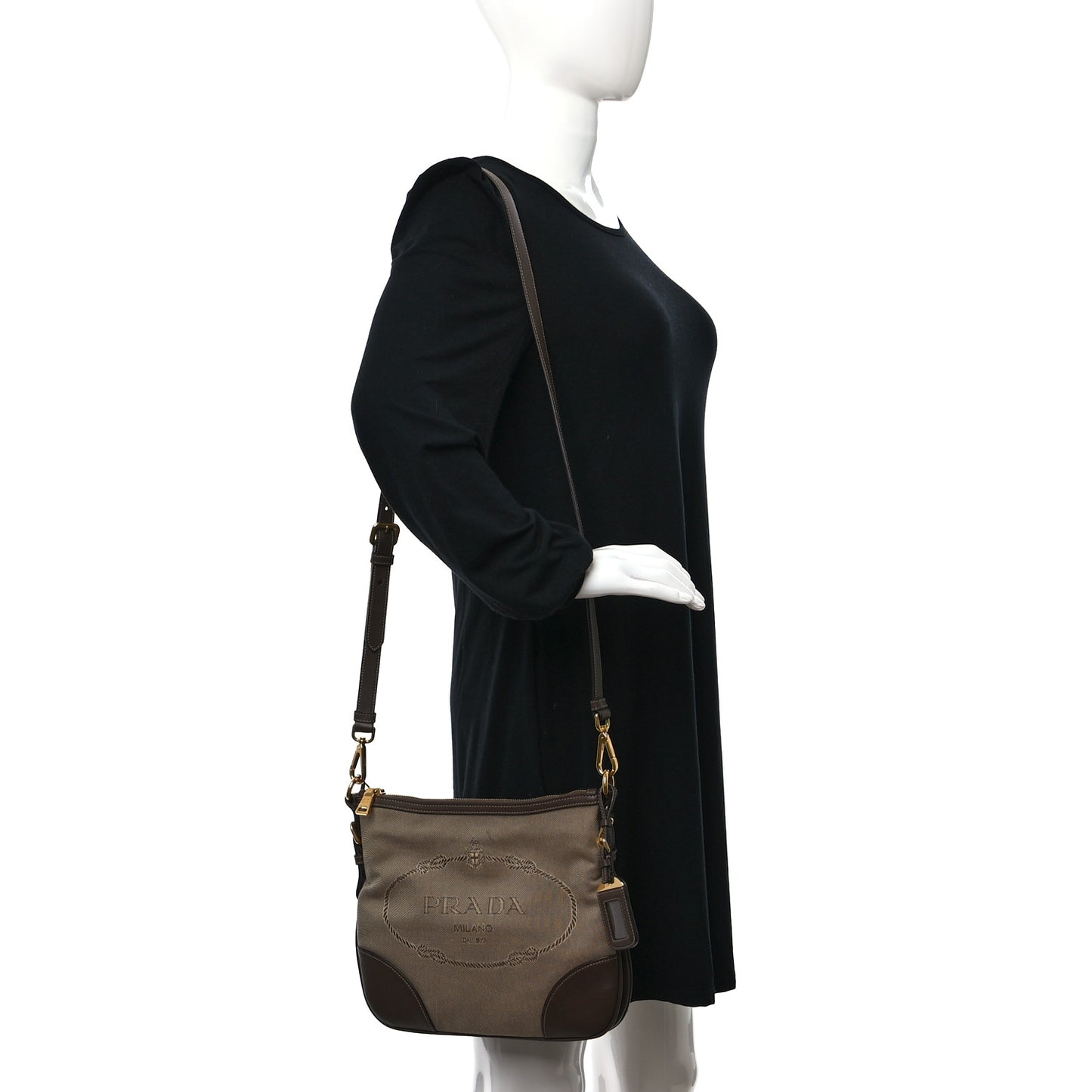 Jacquard Logo Small Flat Messenger Bag Corda Bruciato