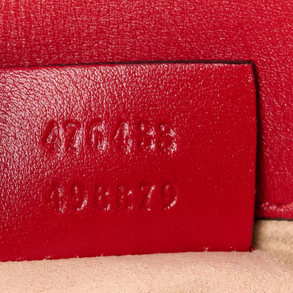 Gucci Calfskin Matelasse Super Mini GG Marmont Shoulder Bag Hibiscus Red 7 of 11