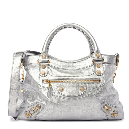 Balenciaga Metallic Agneau Giant 12 Gold Hardware Town Gris Aluminum 1 of 11