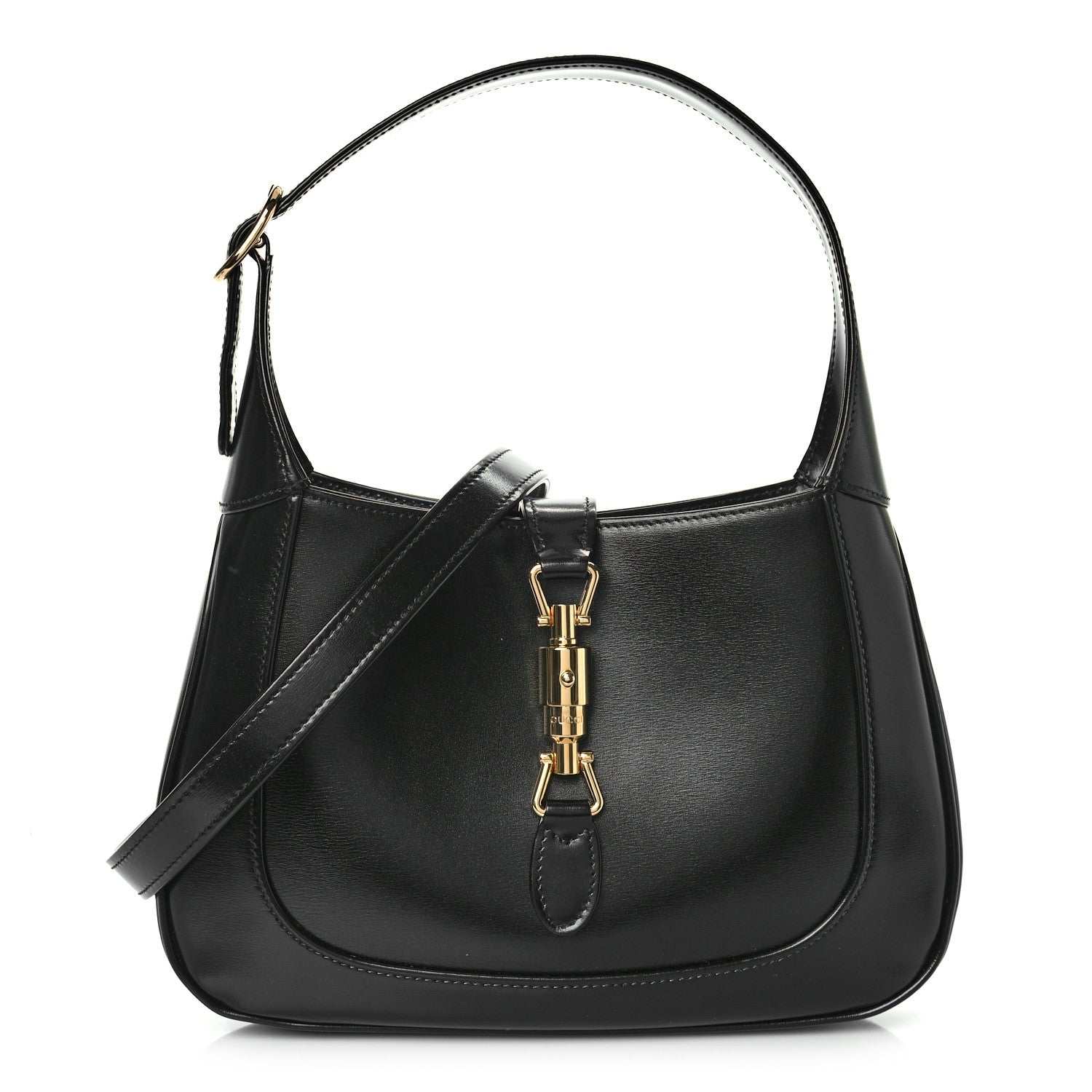 Gucci Boarded Dyana Lux Calfskin Small Jackie 1961 Hobo Black 1 of 8