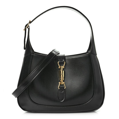 Gucci Boarded Dyana Lux Calfskin Small Jackie 1961 Hobo Black 1 of 8