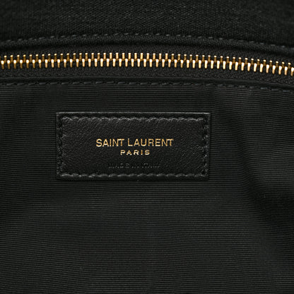 Saint Laurent Wool Jersey Quilted Medium Loulou Puffer Monogram Chain Black 7 of 10