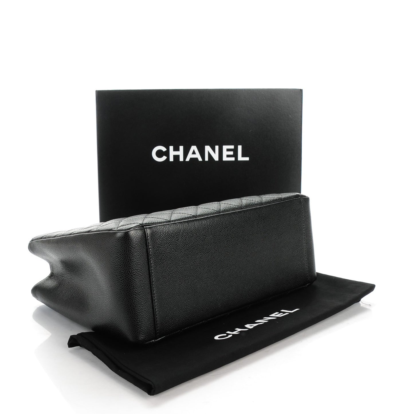 Caviar Quilted Grand Shopping Tote GST Black