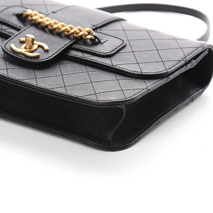 Chanel Goatskin Stitched Flap Bag Black 9 of 9